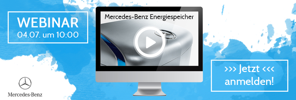Email Banner für Webinar für Mercedes Benz Speicher - Kommunikationsdesign, Grafikdesign und digitale Illustration für die Firma Memodo in München von Grafiker Markus Wülbern